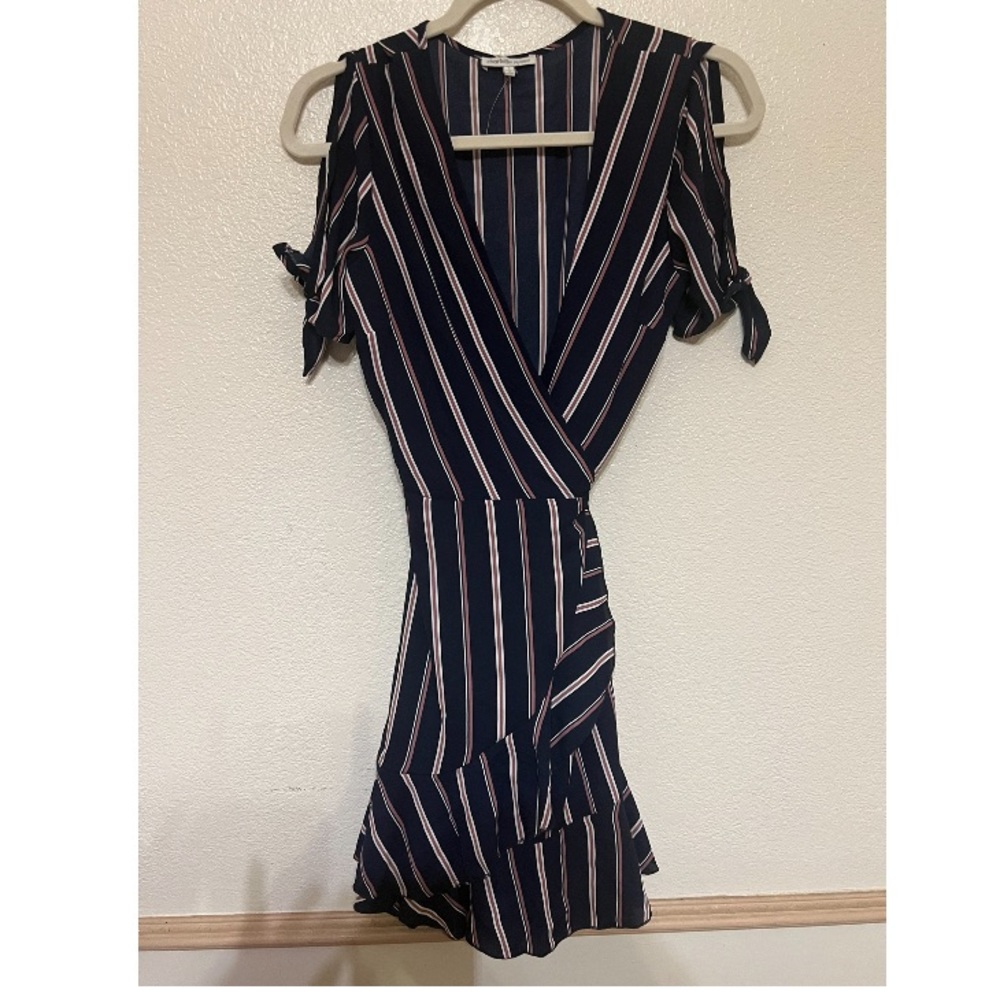 Charlotte Russe  cold shoulder wrap mini dress EUC
